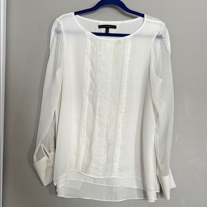 White House Black Market Cream Relaxed Blouse